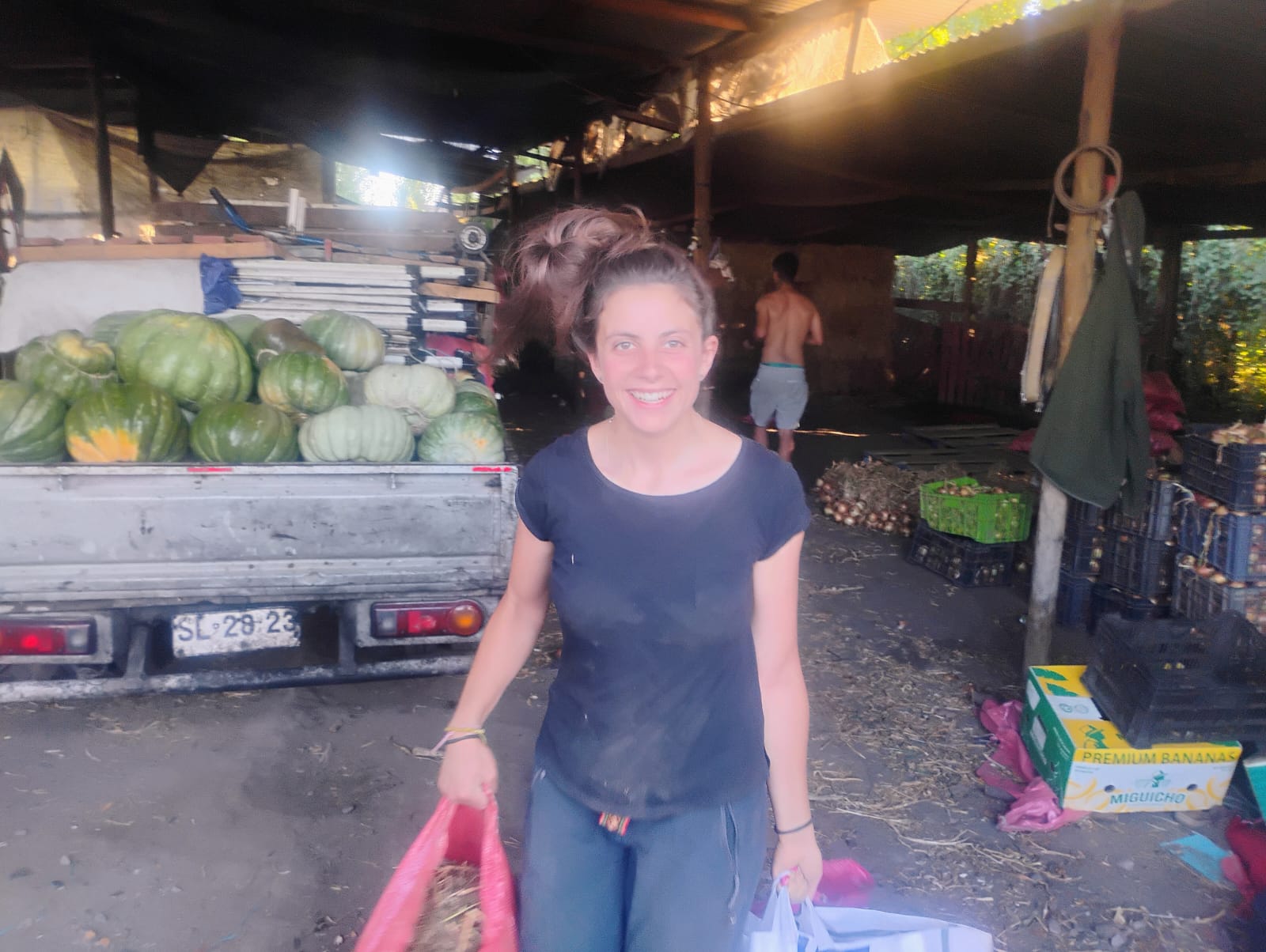 Ayla durante su experiencia de voluntariado
