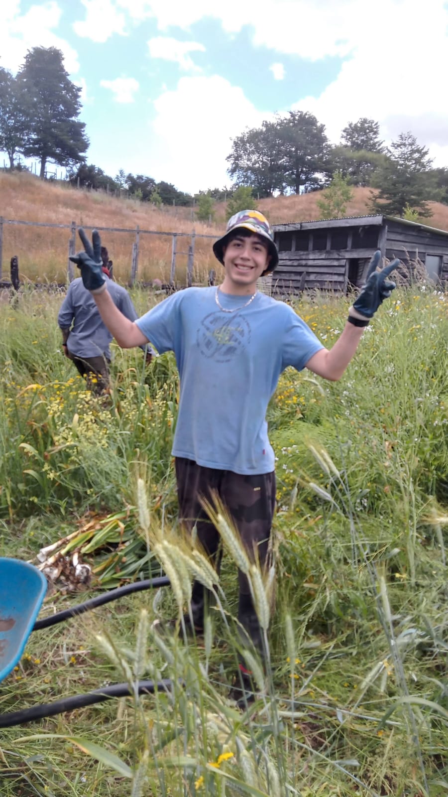 Carlos durante su experiencia de voluntariado